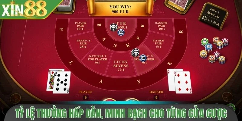 Tỷ lệ thưởng hấp dẫn, minh bạch cho từng cửa cược